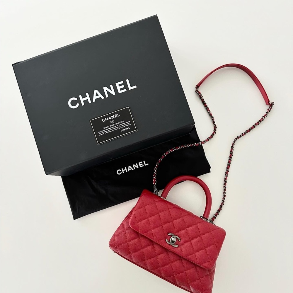 Chanel Classic Red coco top handle